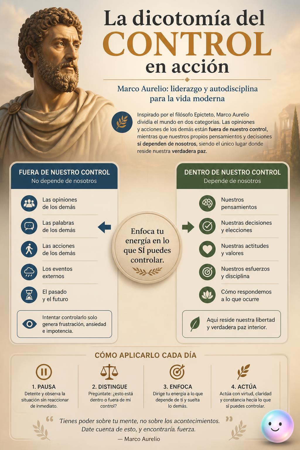 La dicotomía del control en acción