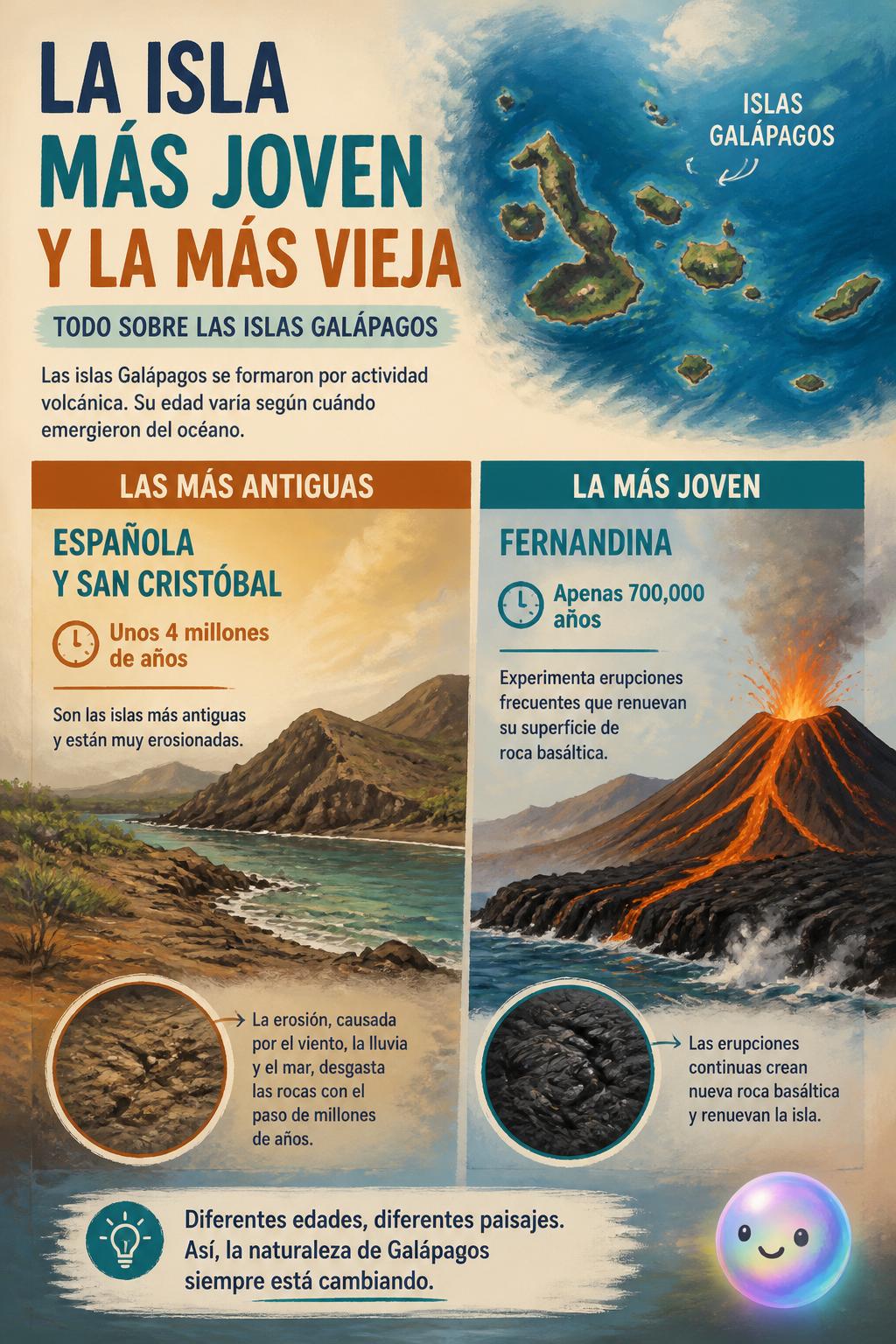 La isla más joven y la más vieja