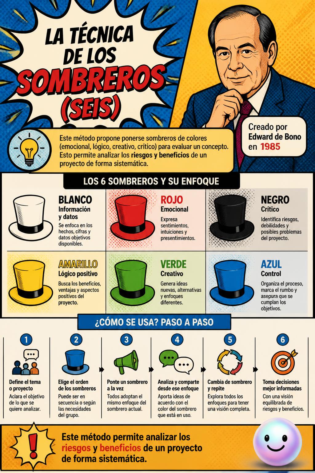 La técnica de los seis sombreros