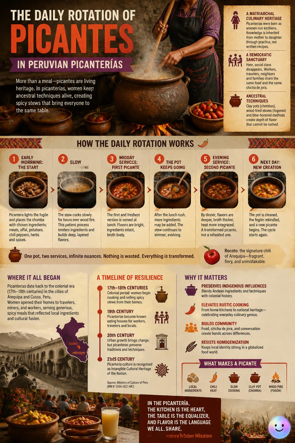 The daily rotation of the picantes