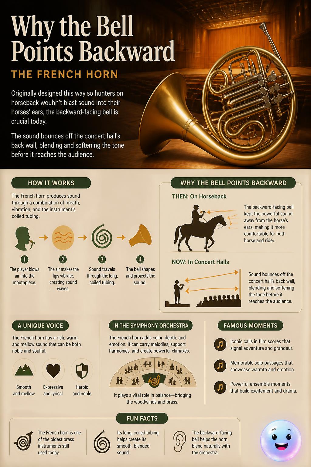 Why the bell points backward