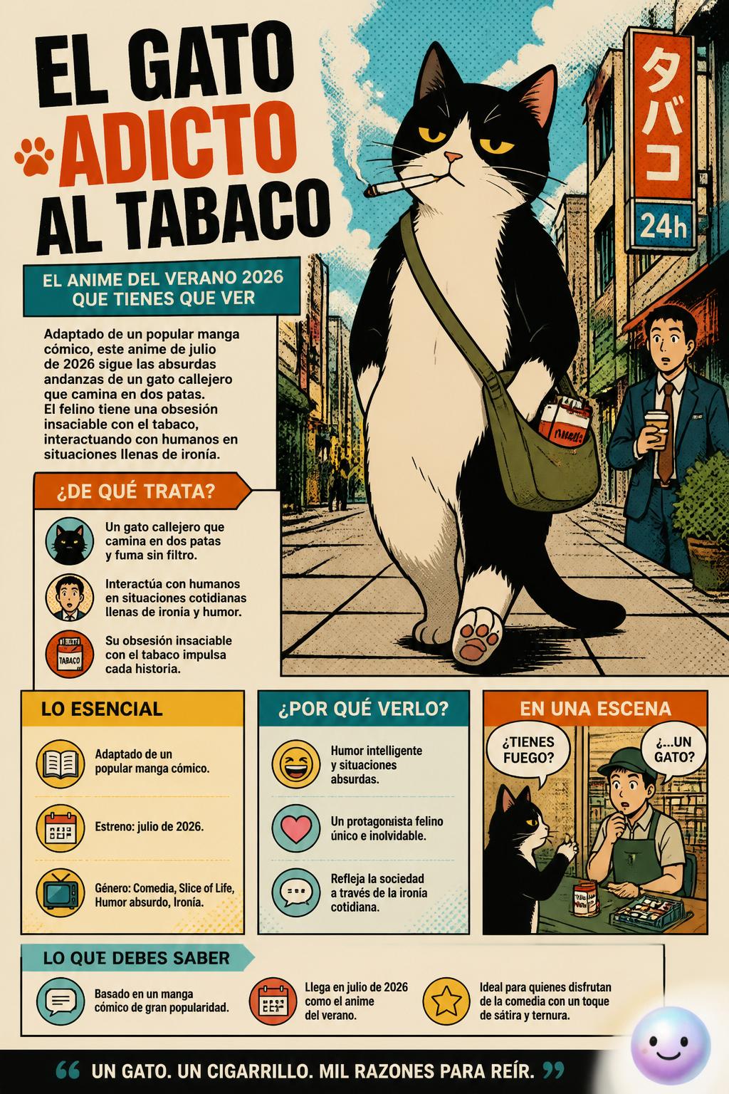 El gato adicto al tabaco