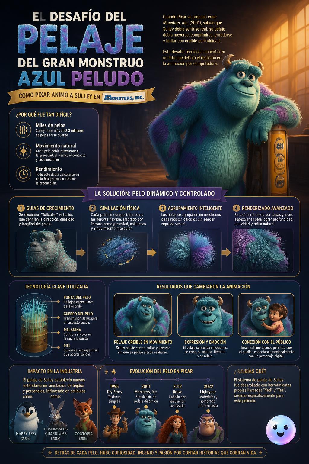 El desafío del pelaje de Sulley