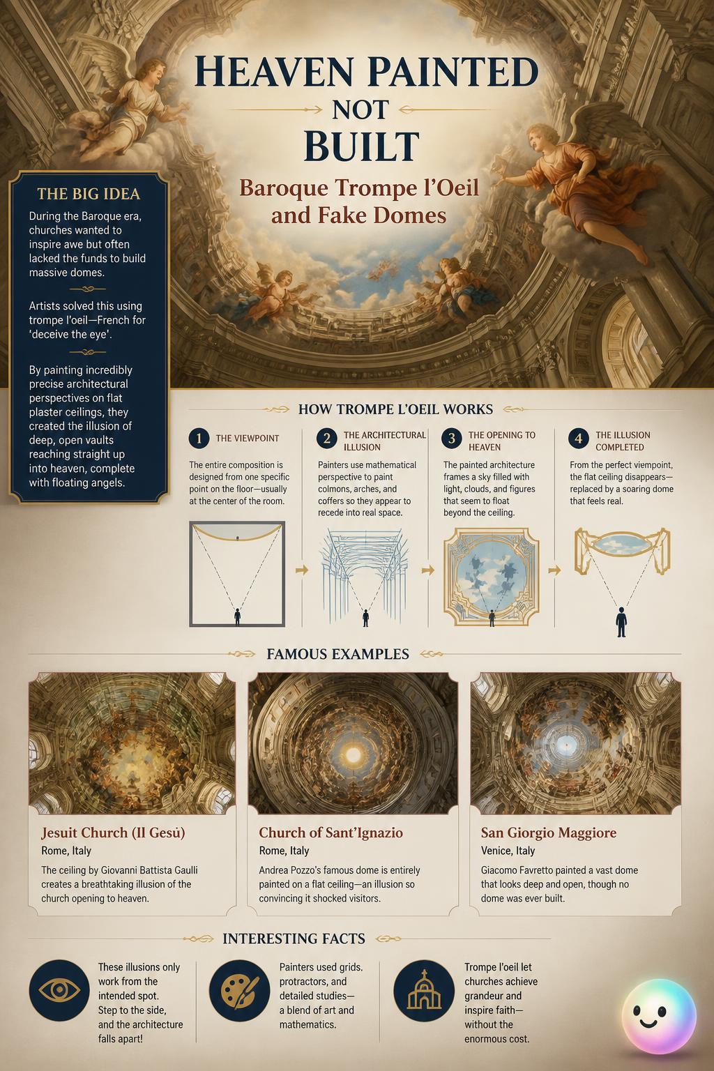 Baroque trompe l'oeil and fake domes