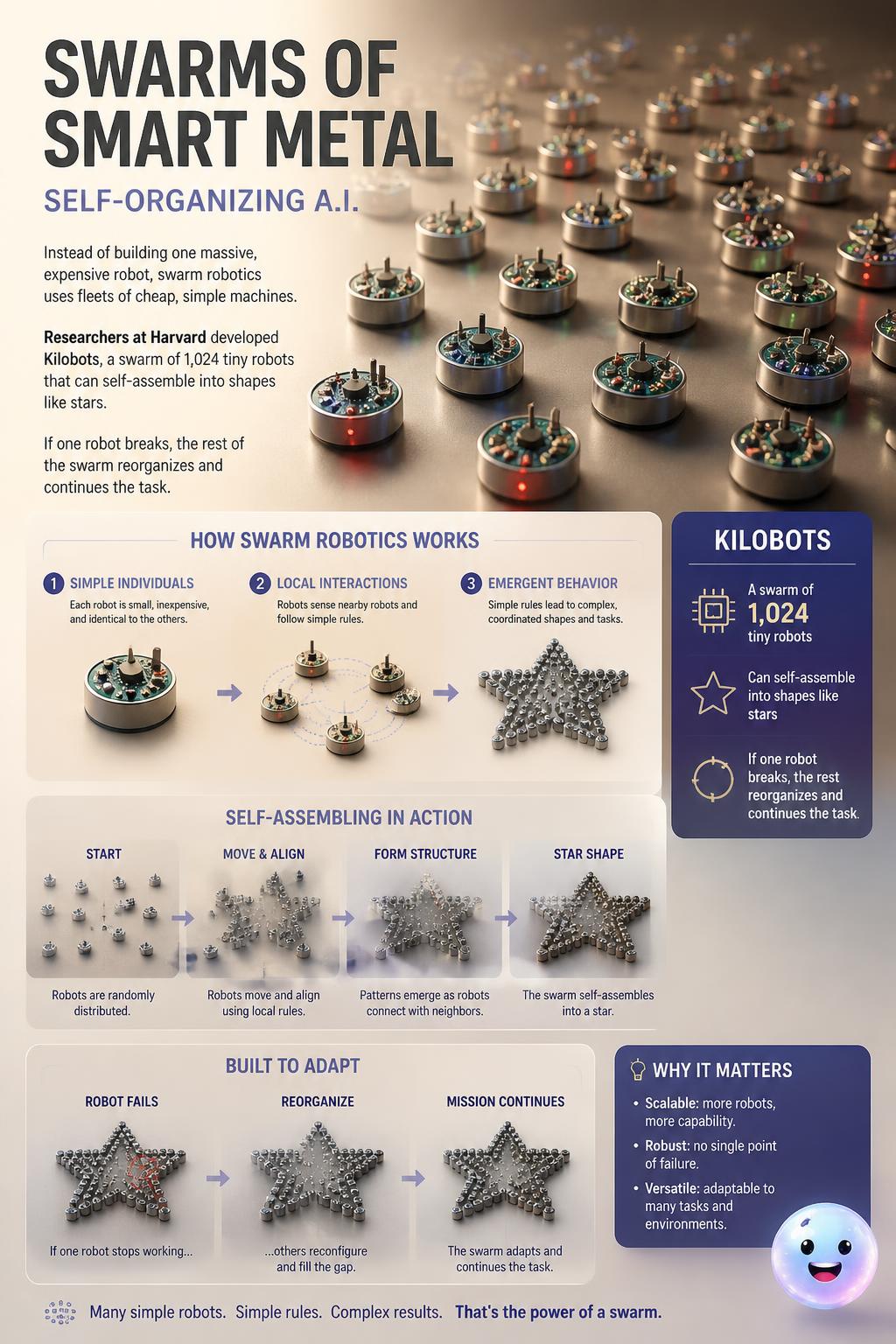 Swarms of smart metal