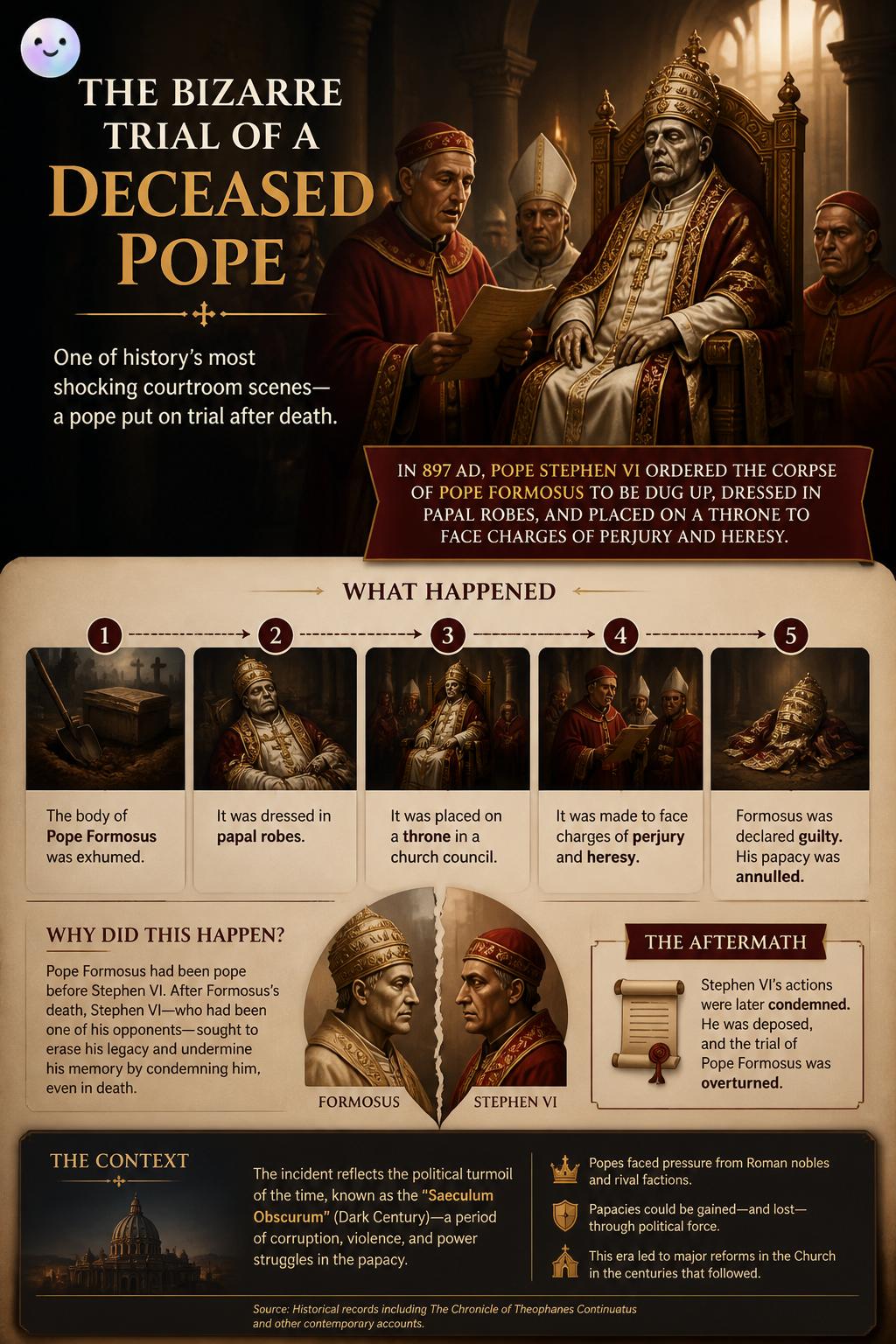 The bizarre trial of a deceased Pope