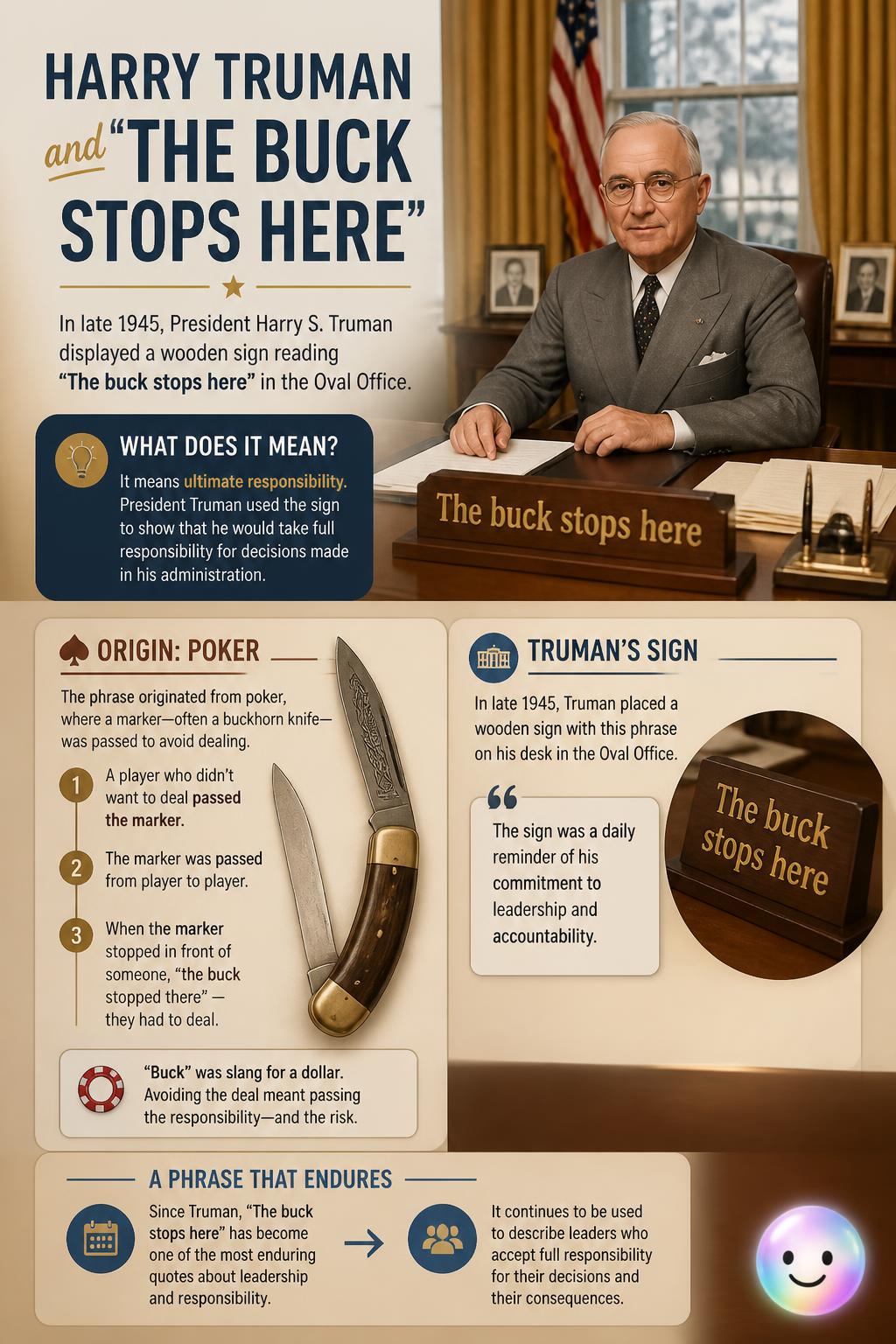 Harry Truman and the buck stops here