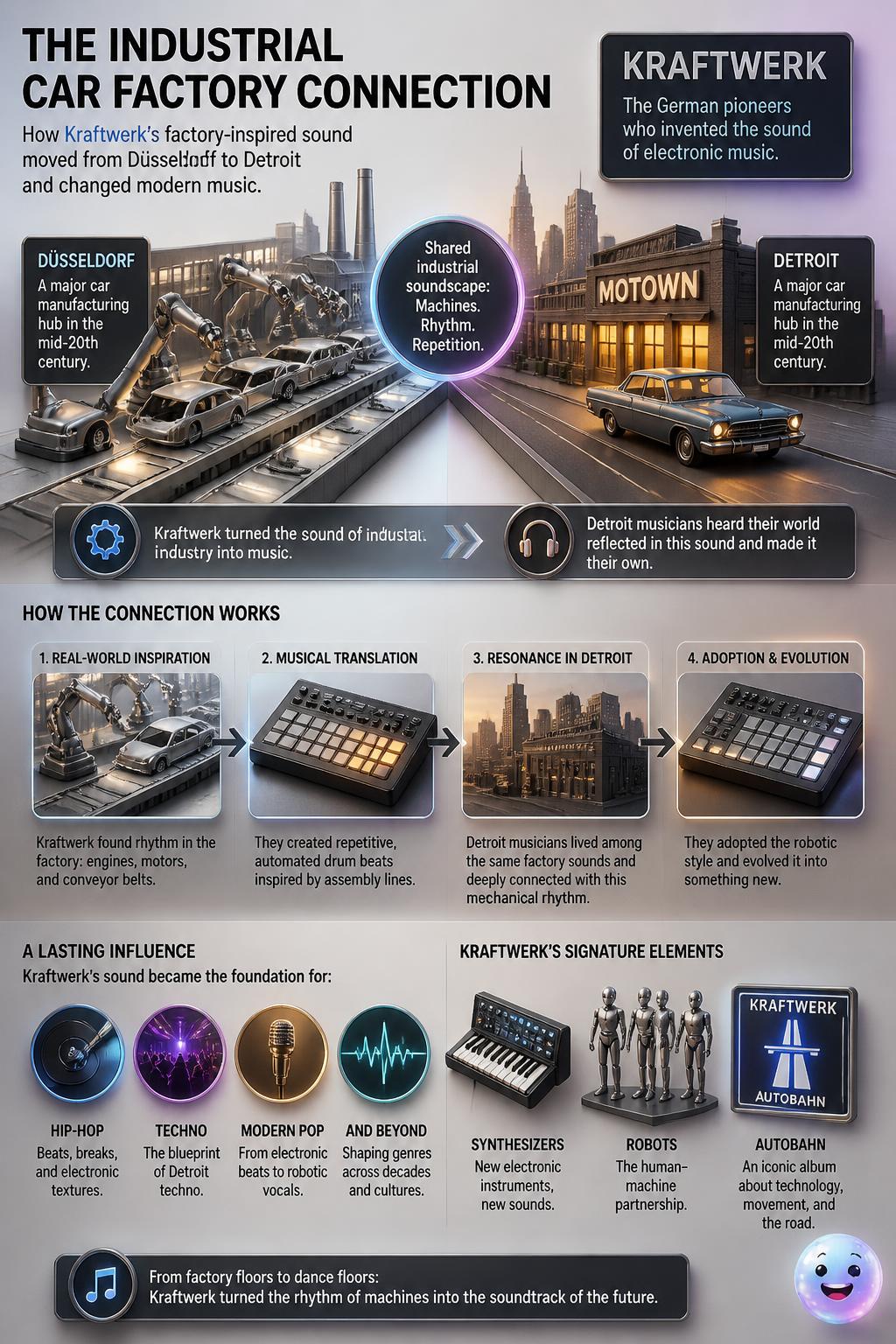 The industrial car factory connection