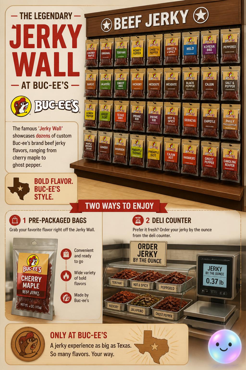 An endless wall of beef jerky