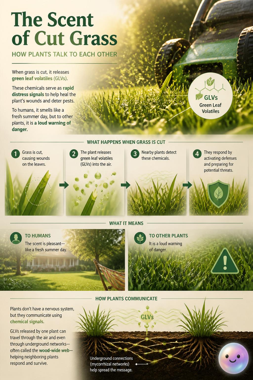 The scent of cut grass