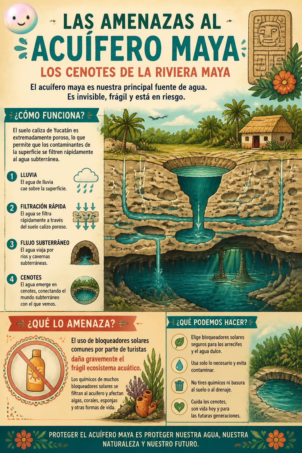 Las amenazas al acuífero maya