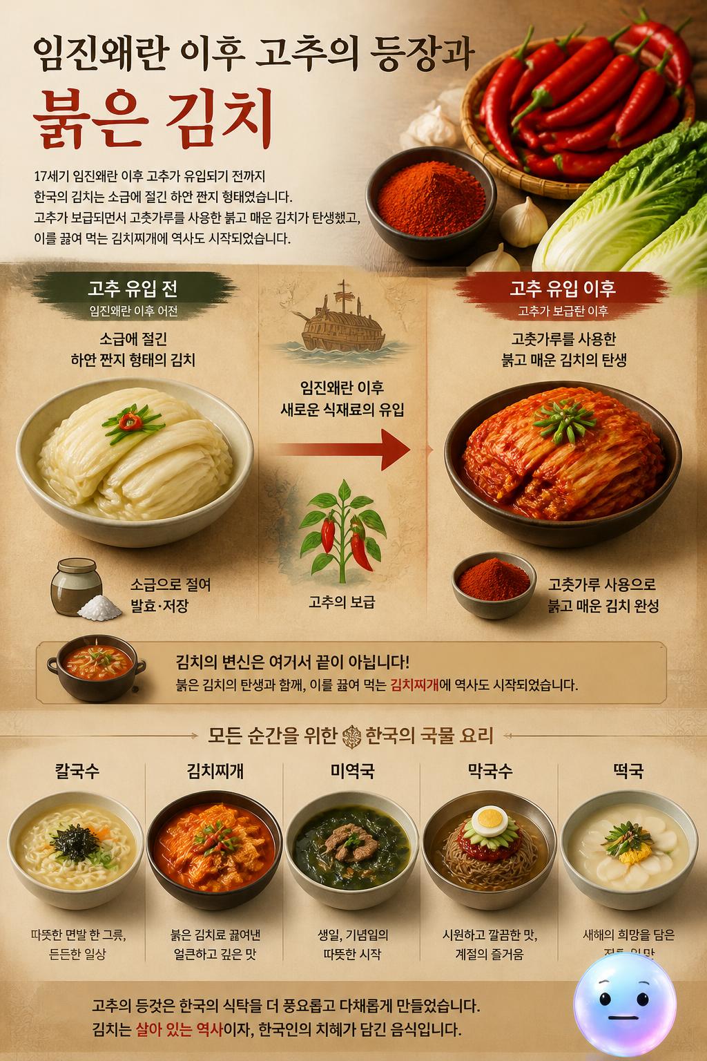 임진왜란 이후 고추의 등장과 붉은 김치