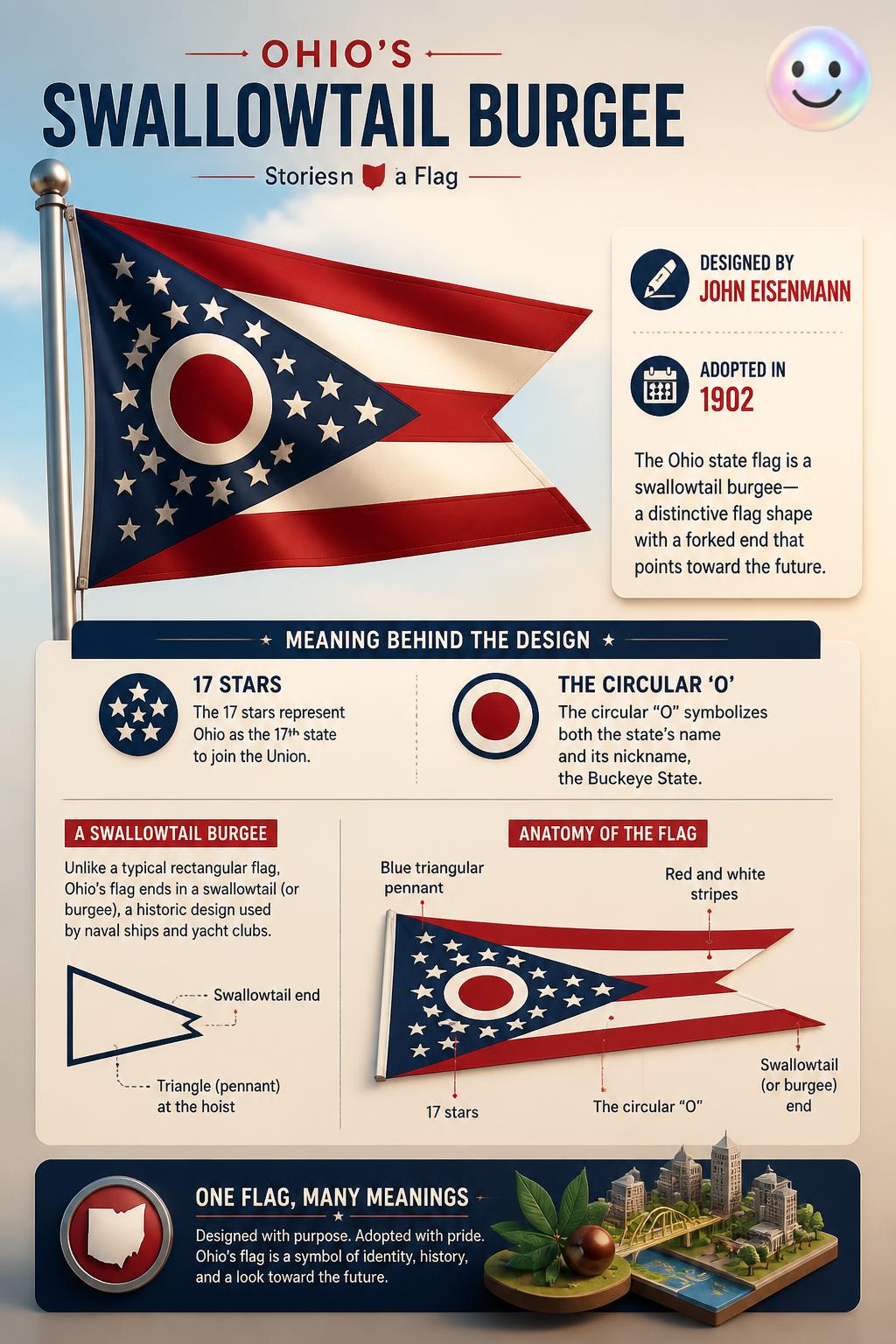 Ohio's swallowtail burgee