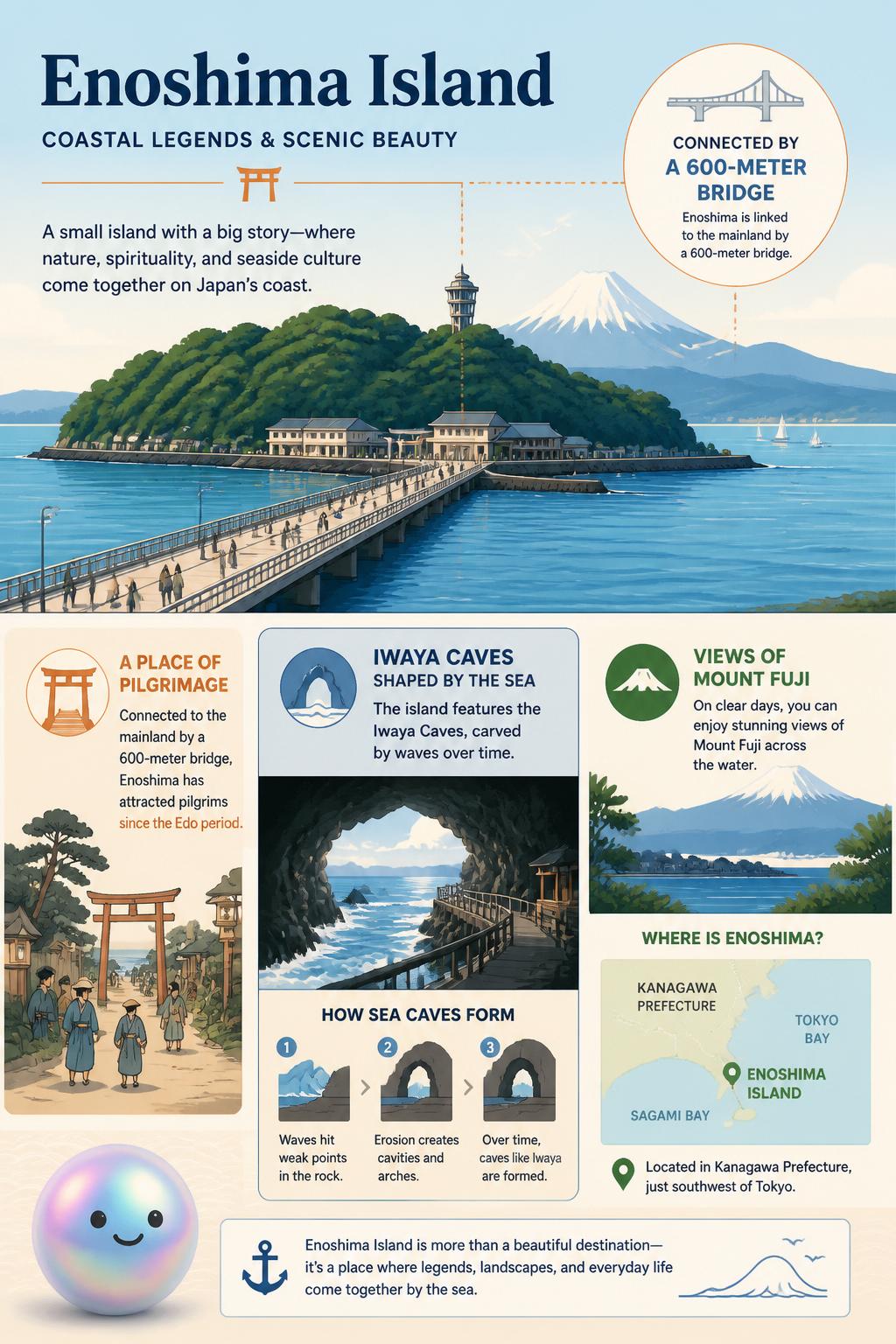 Enoshima Island and its coastal legends