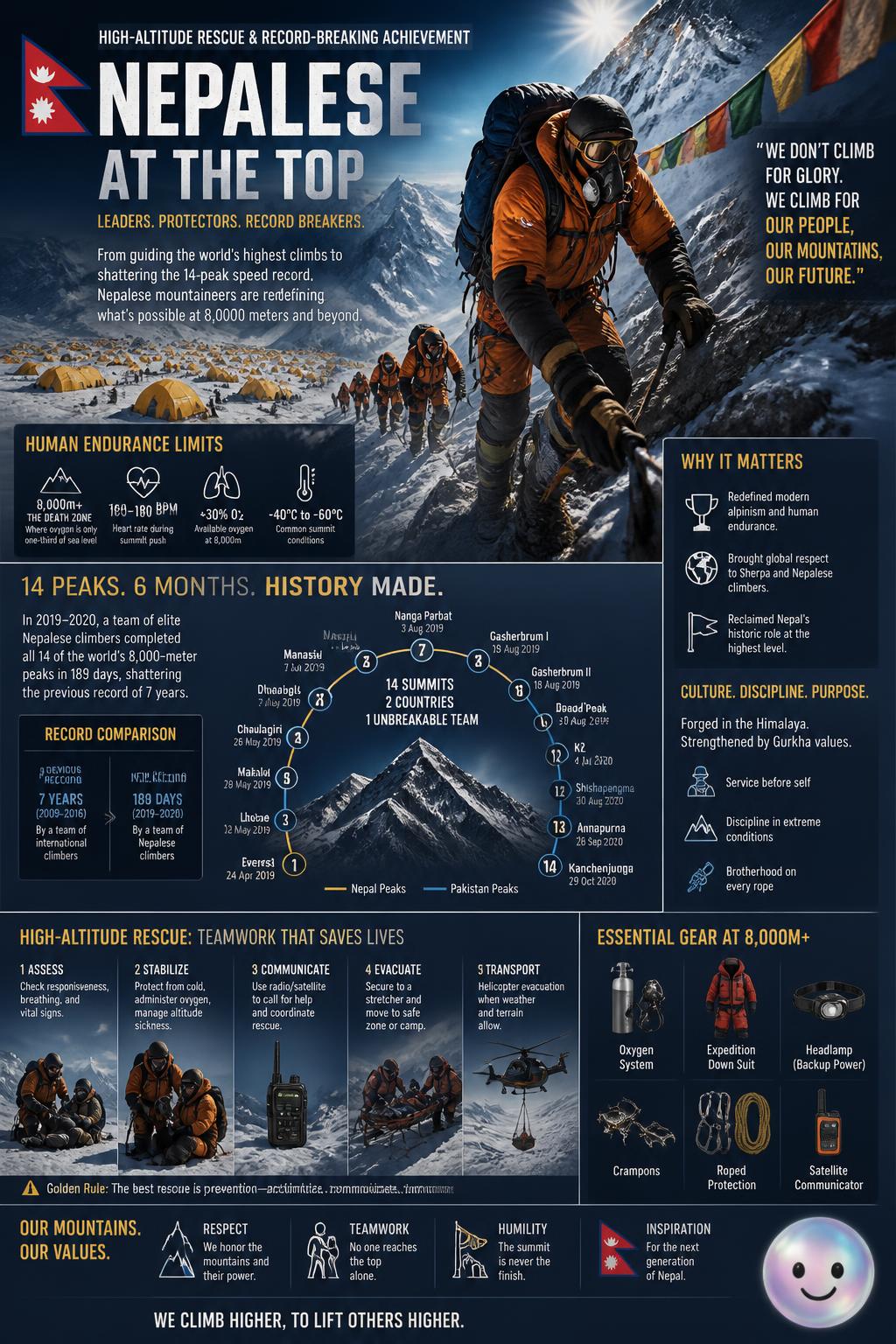 High-altitude rescue efforts