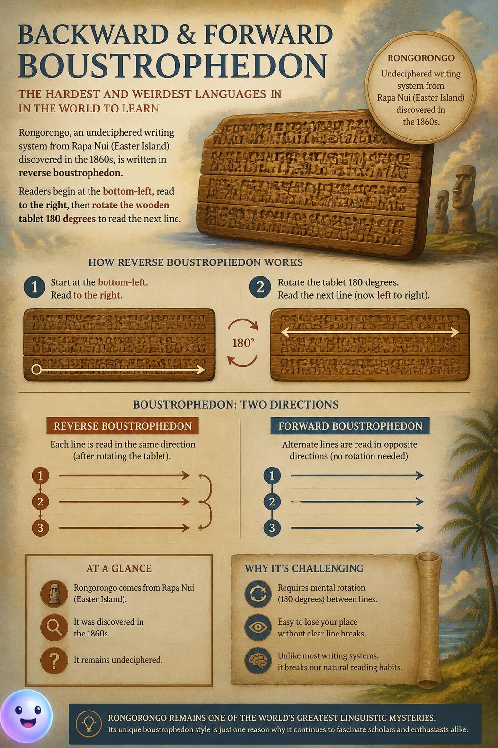 The backward and forward boustrophedon script