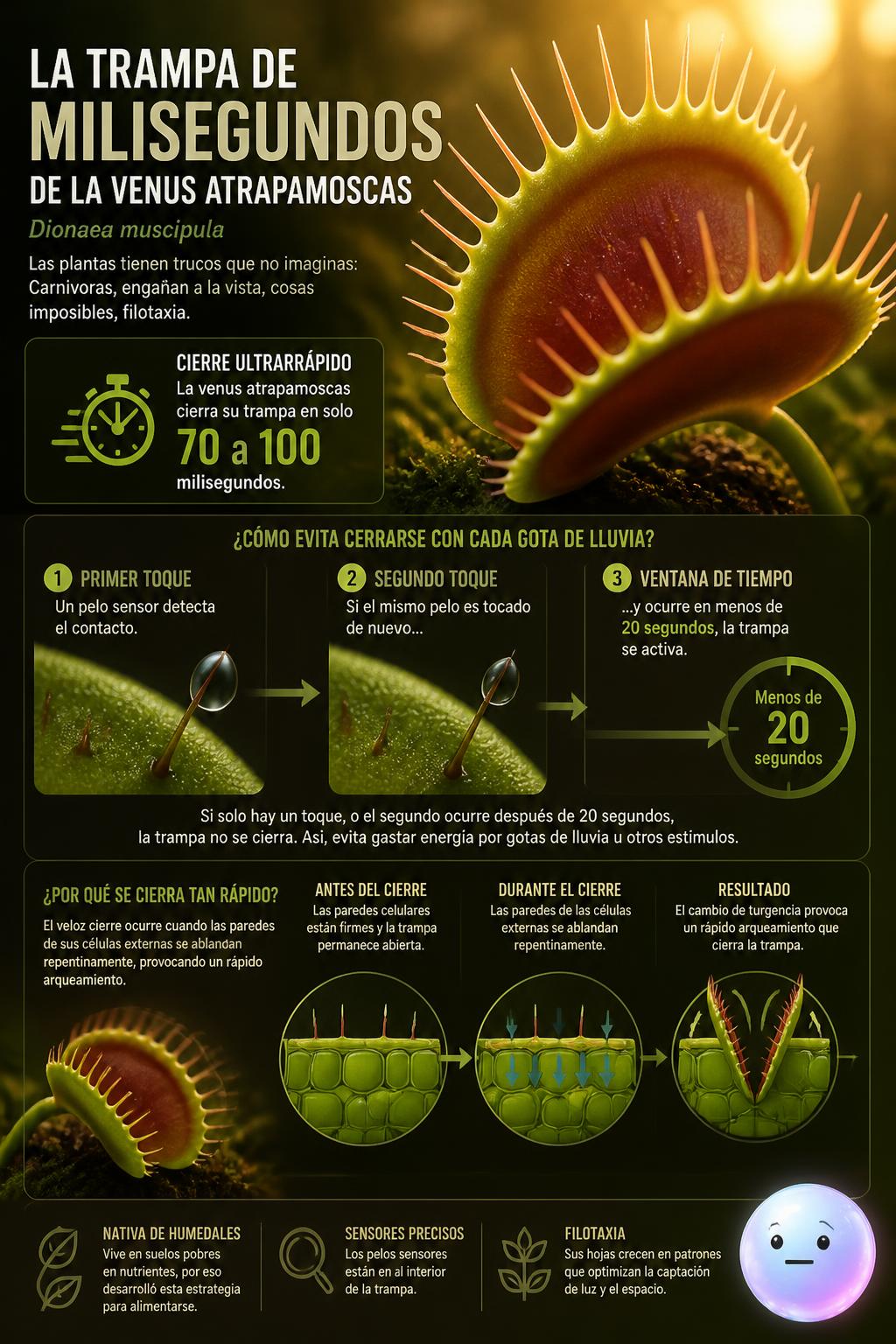 La trampa de milisegundos de la venus atrapamoscas