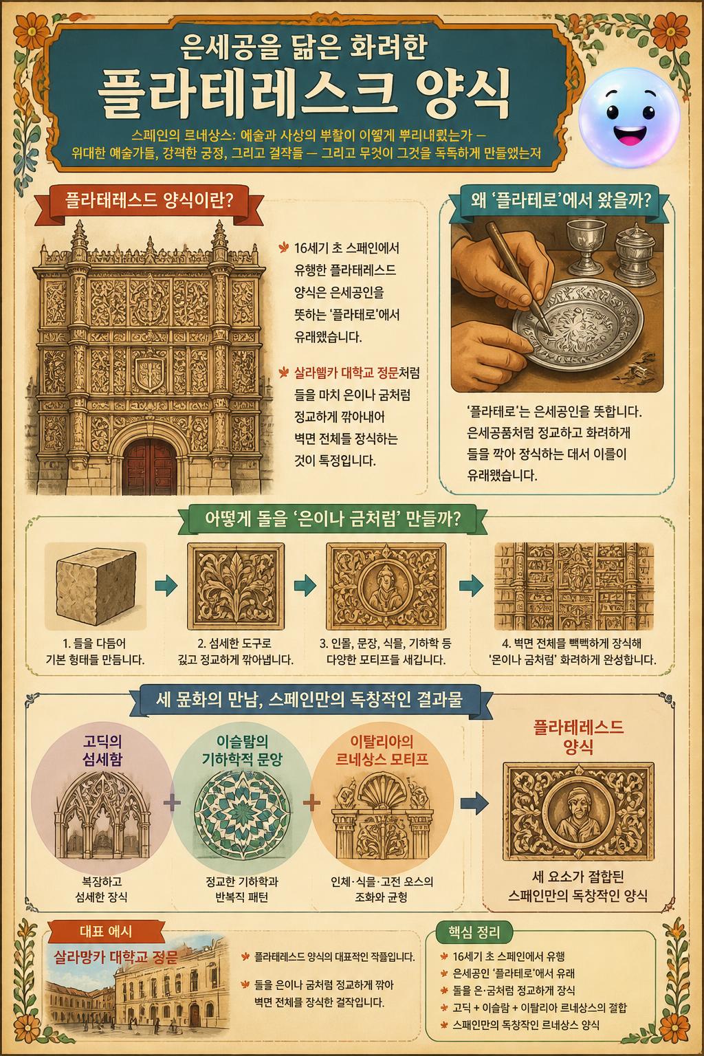 은세공을 닮은 화려한 플라테레스크 양식