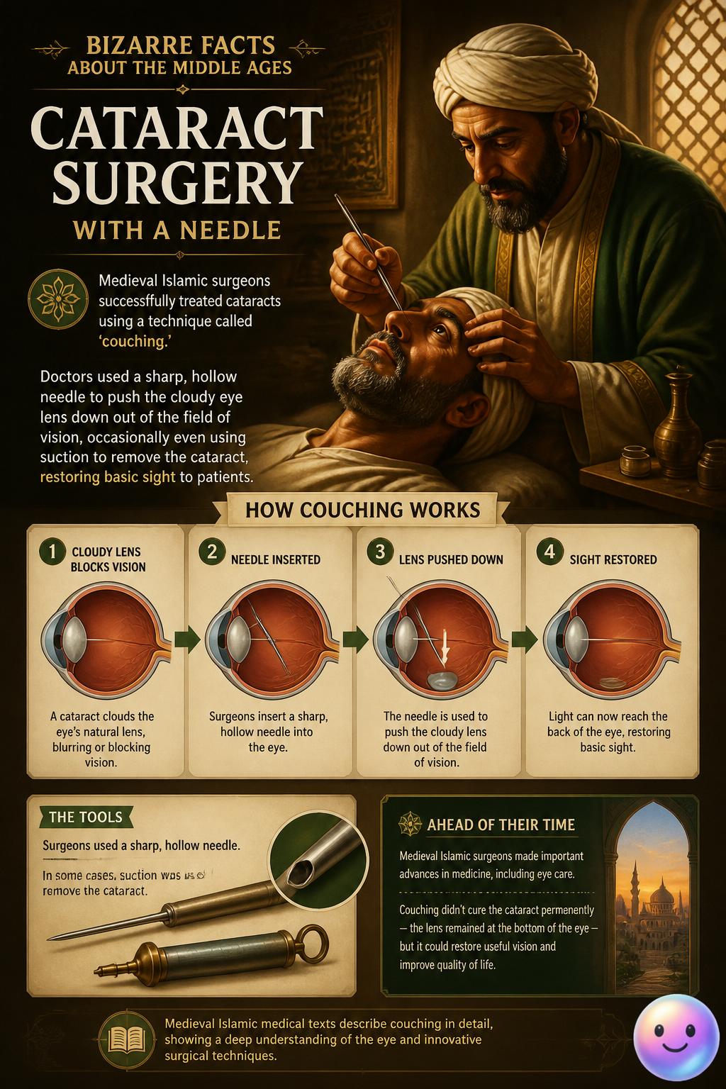 Cataract surgery with a needle