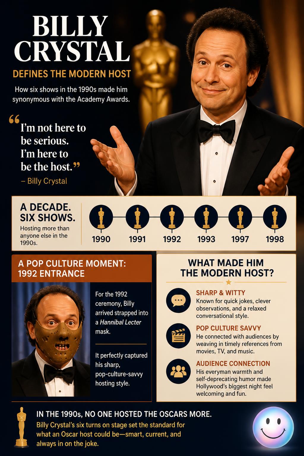 Billy Crystal defines the modern host