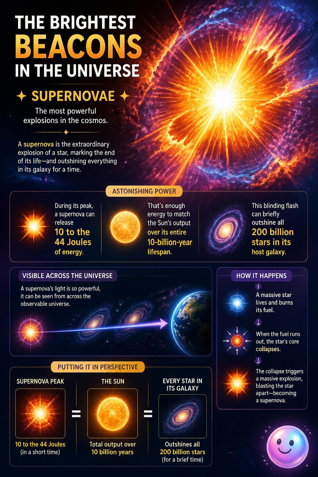 The brightest beacons in the universe