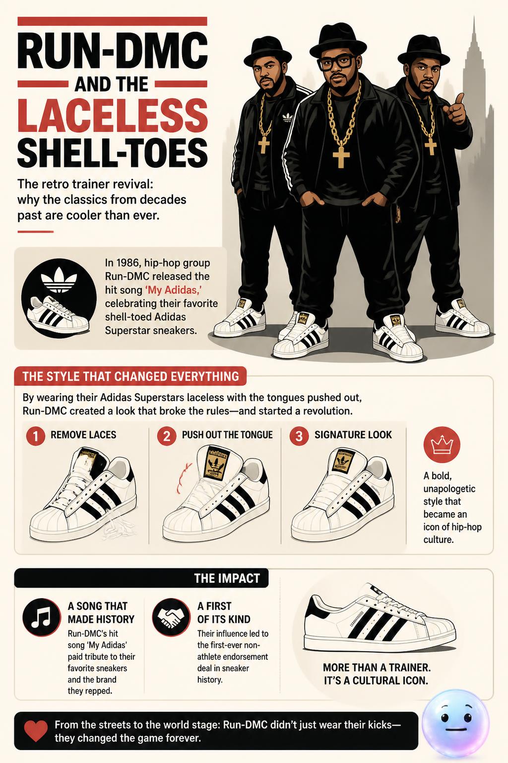 Run-DMC and the laceless shell-toes