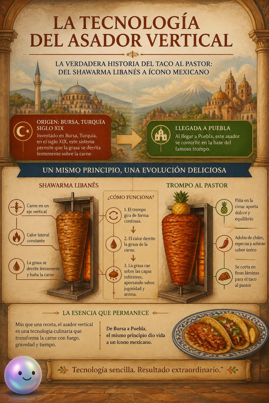 La tecnología del asador vertical