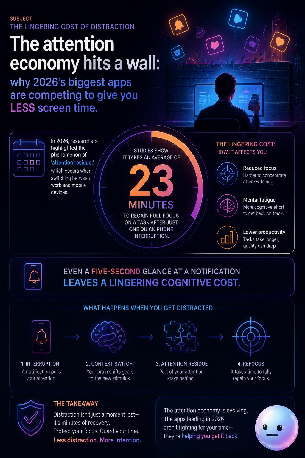 The lingering cost of distraction