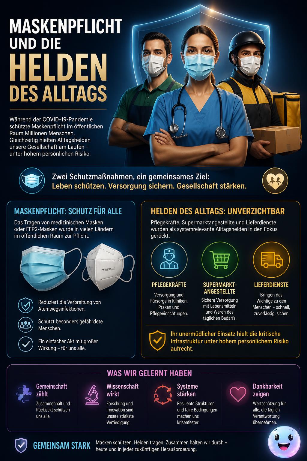 Maskenpflicht und die Helden des Alltags