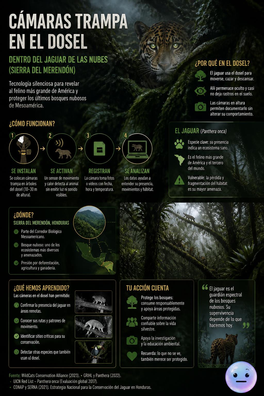 Cámaras trampa en el dosel