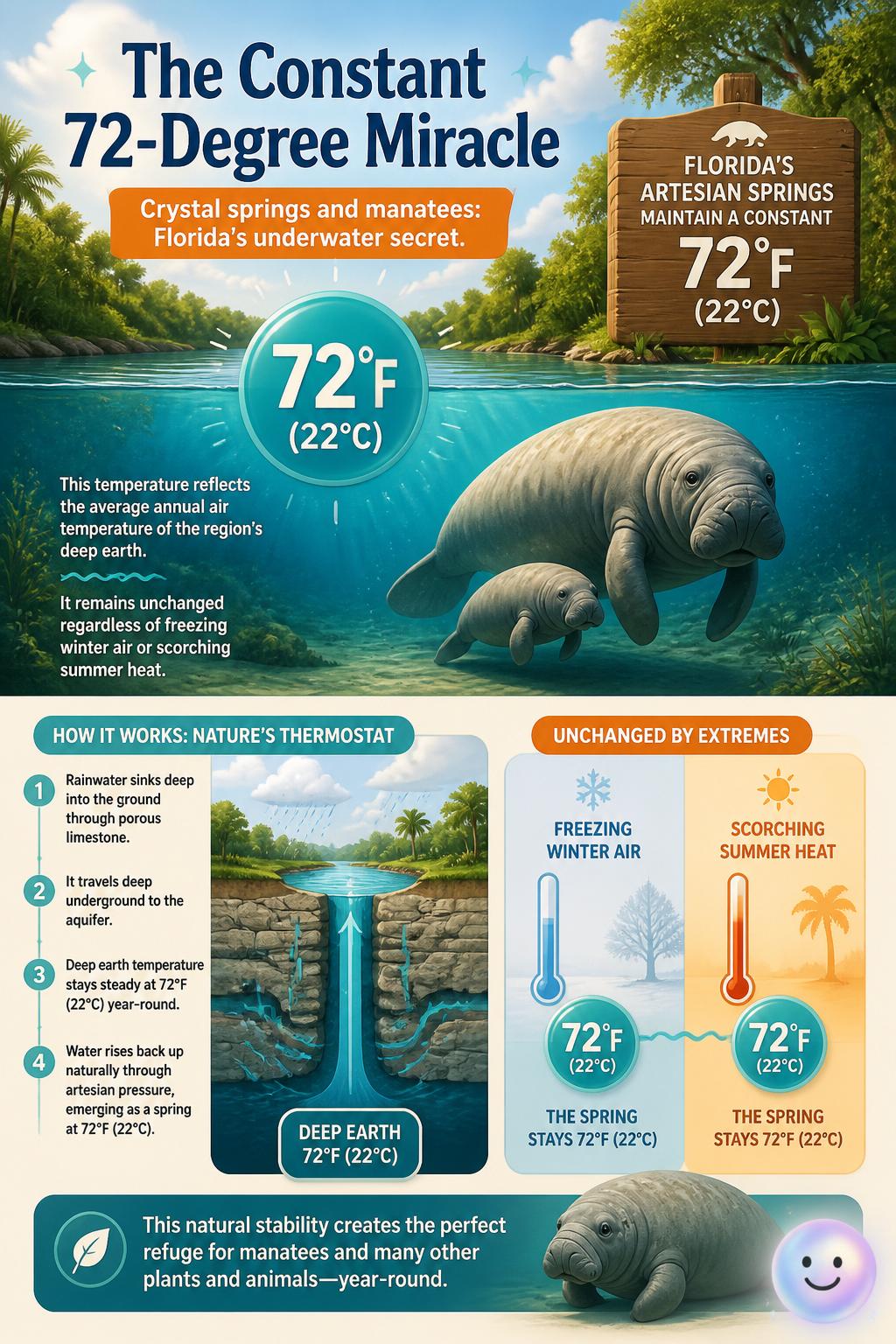 The constant 72-degree miracle