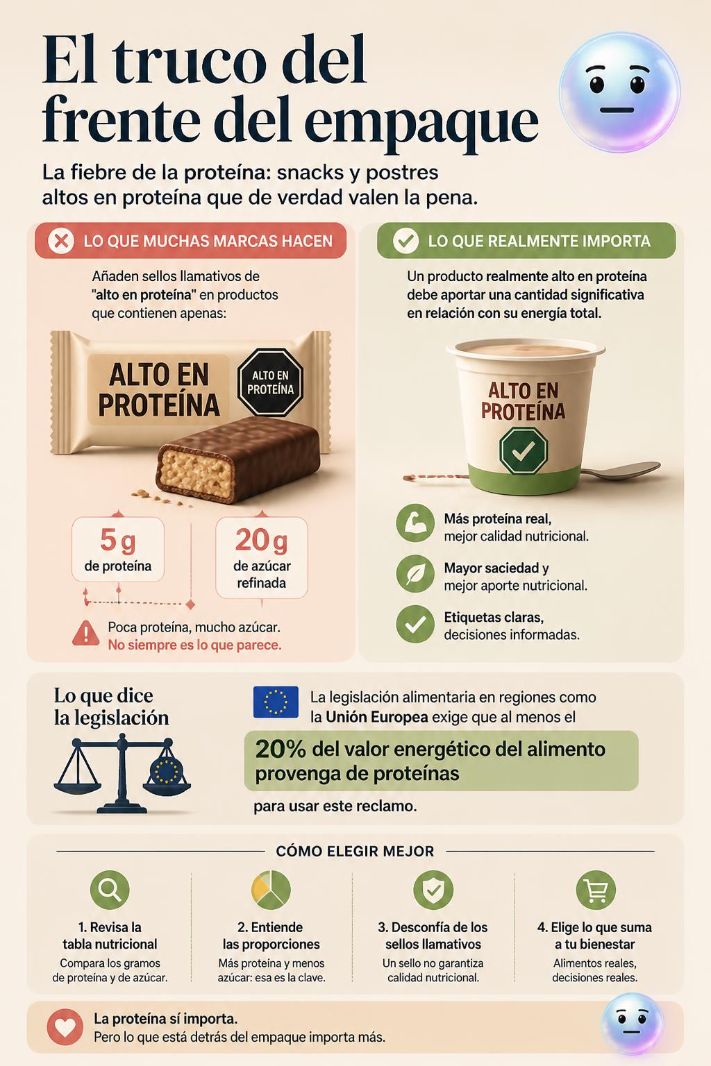 El truco del frente del empaque