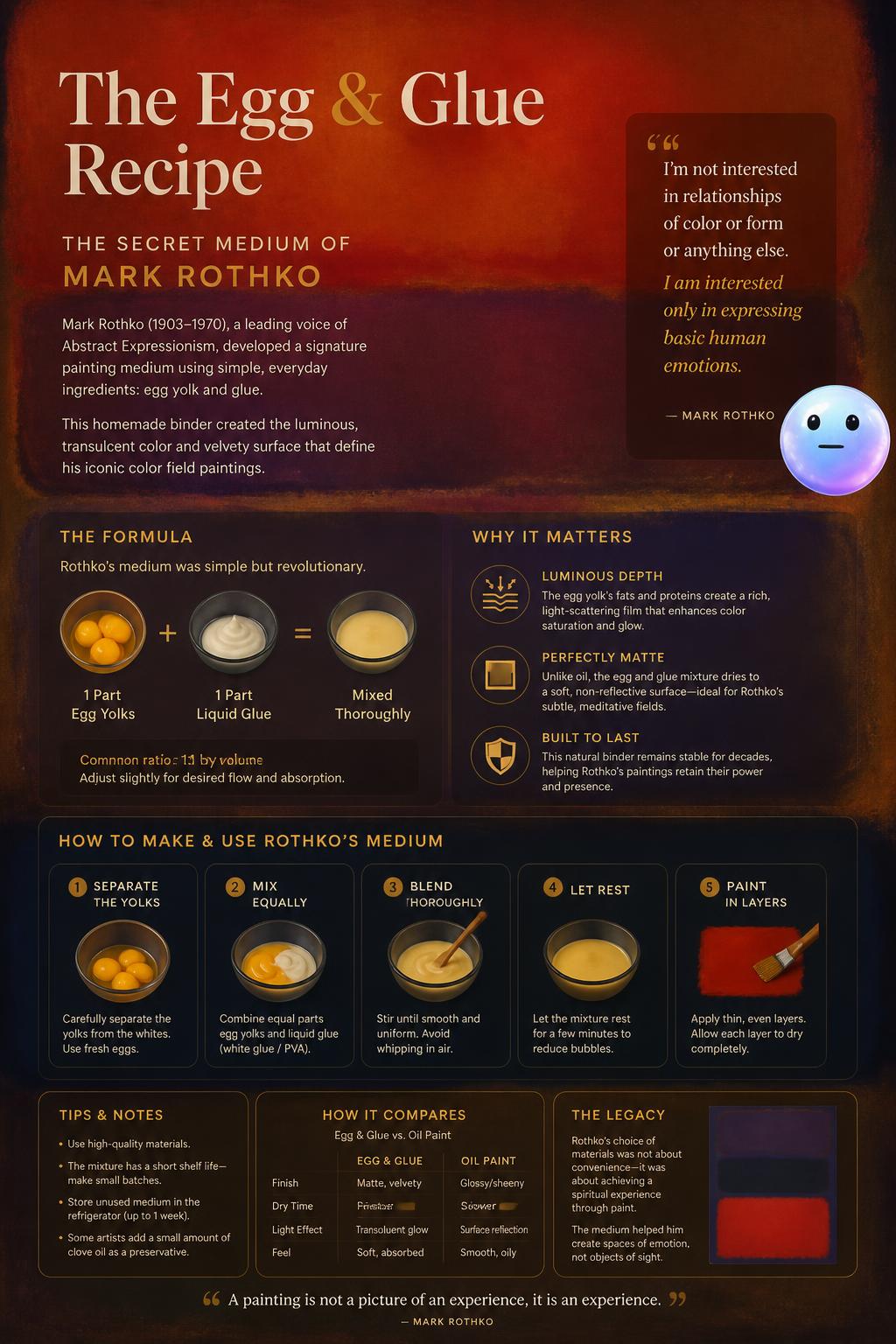 The egg and glue recipe