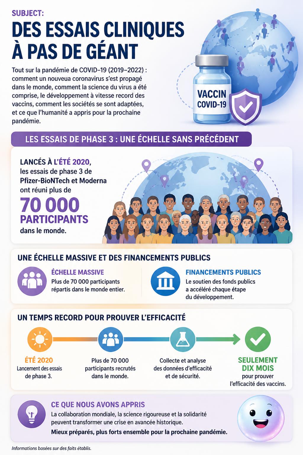 Des essais cliniques à pas de géant
