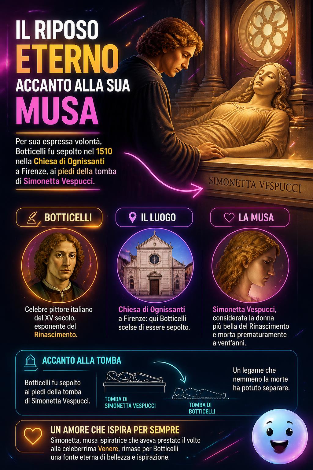 Il riposo eterno accanto alla sua musa