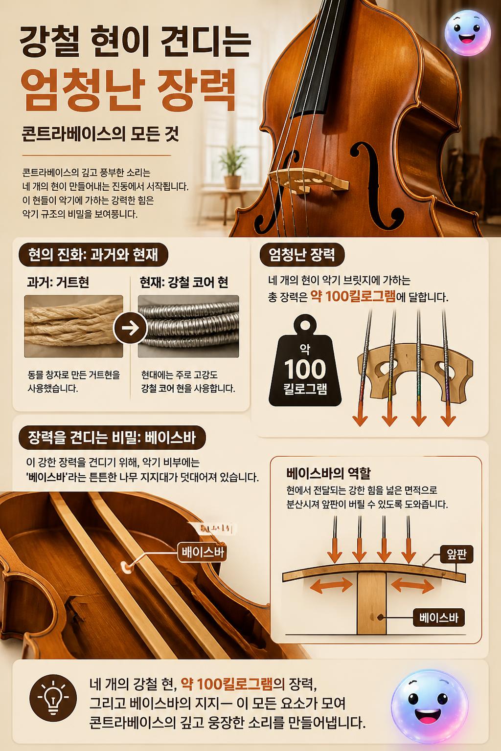 강철 현이 견디는 엄청난 장력