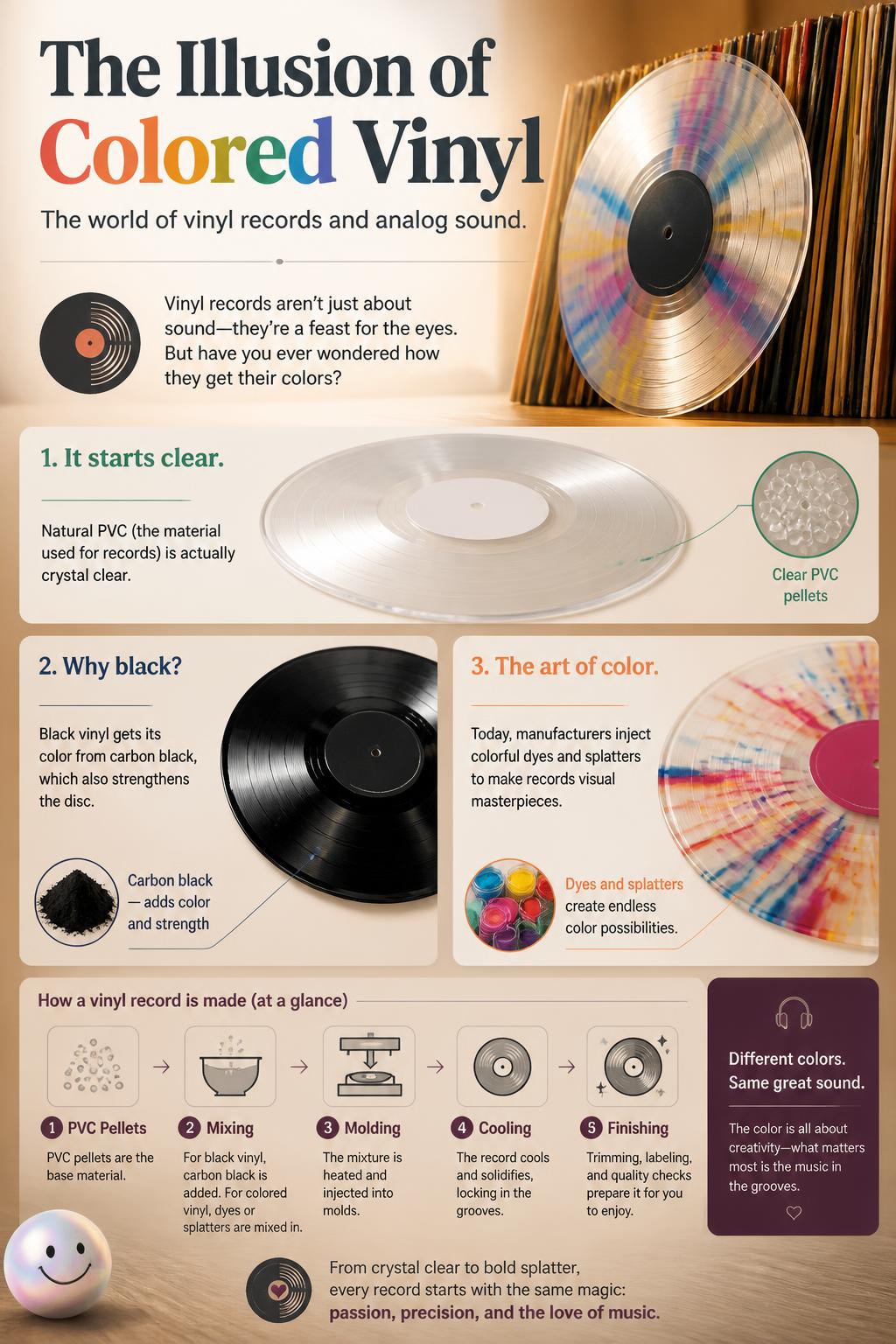 The illusion of colored vinyl