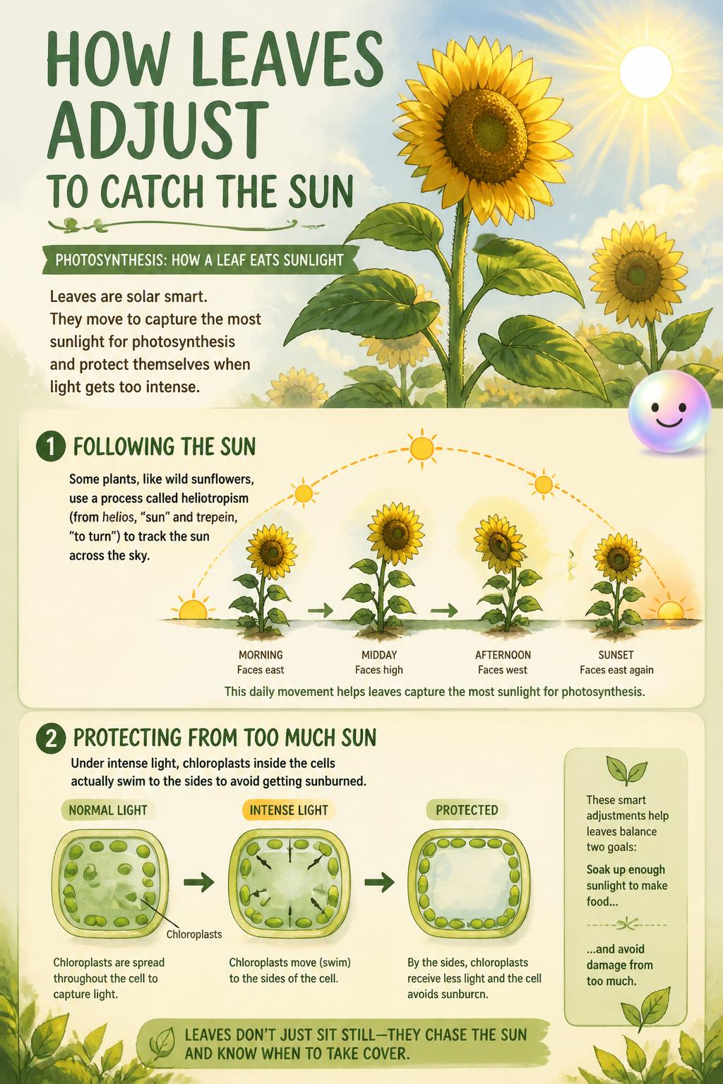 How leaves adjust to catch the sun