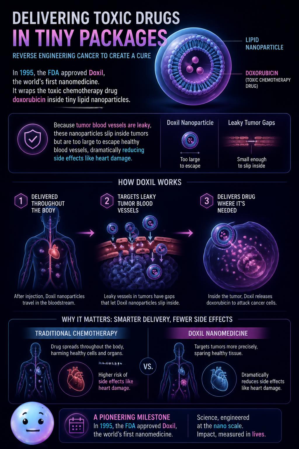 Delivering toxic drugs in tiny packages