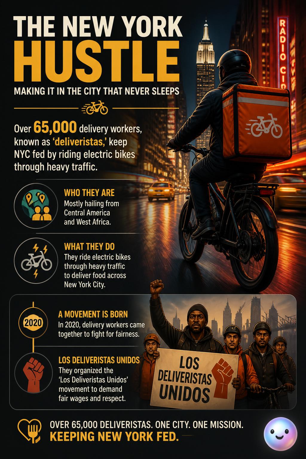 Delivery workers on two wheels