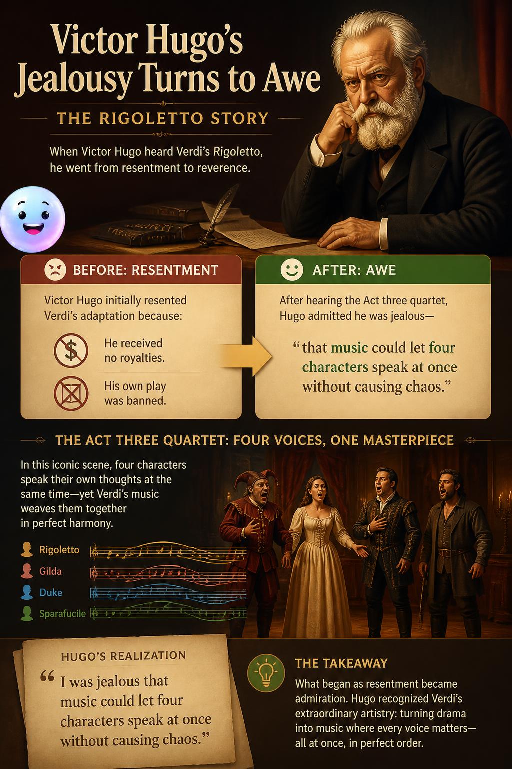 Victor Hugo's jealousy turns to awe