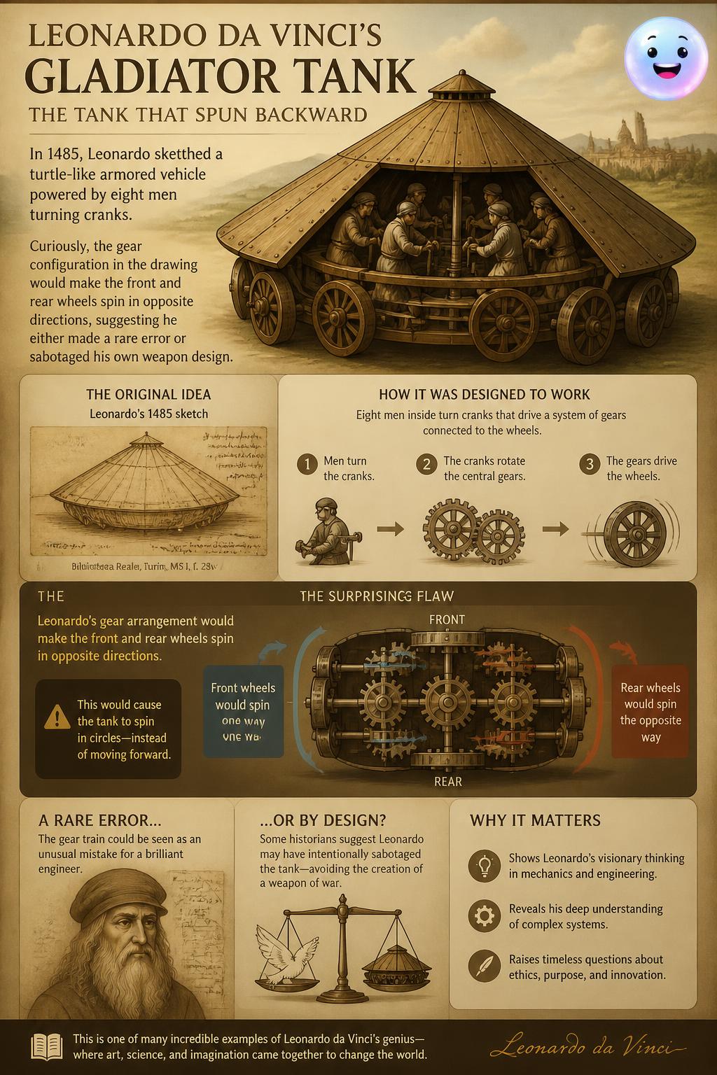 The gladiator tank that spun backward