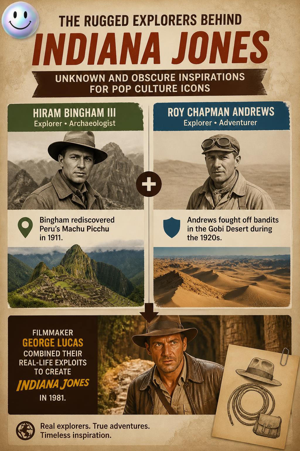 The rugged explorers behind Indiana Jones