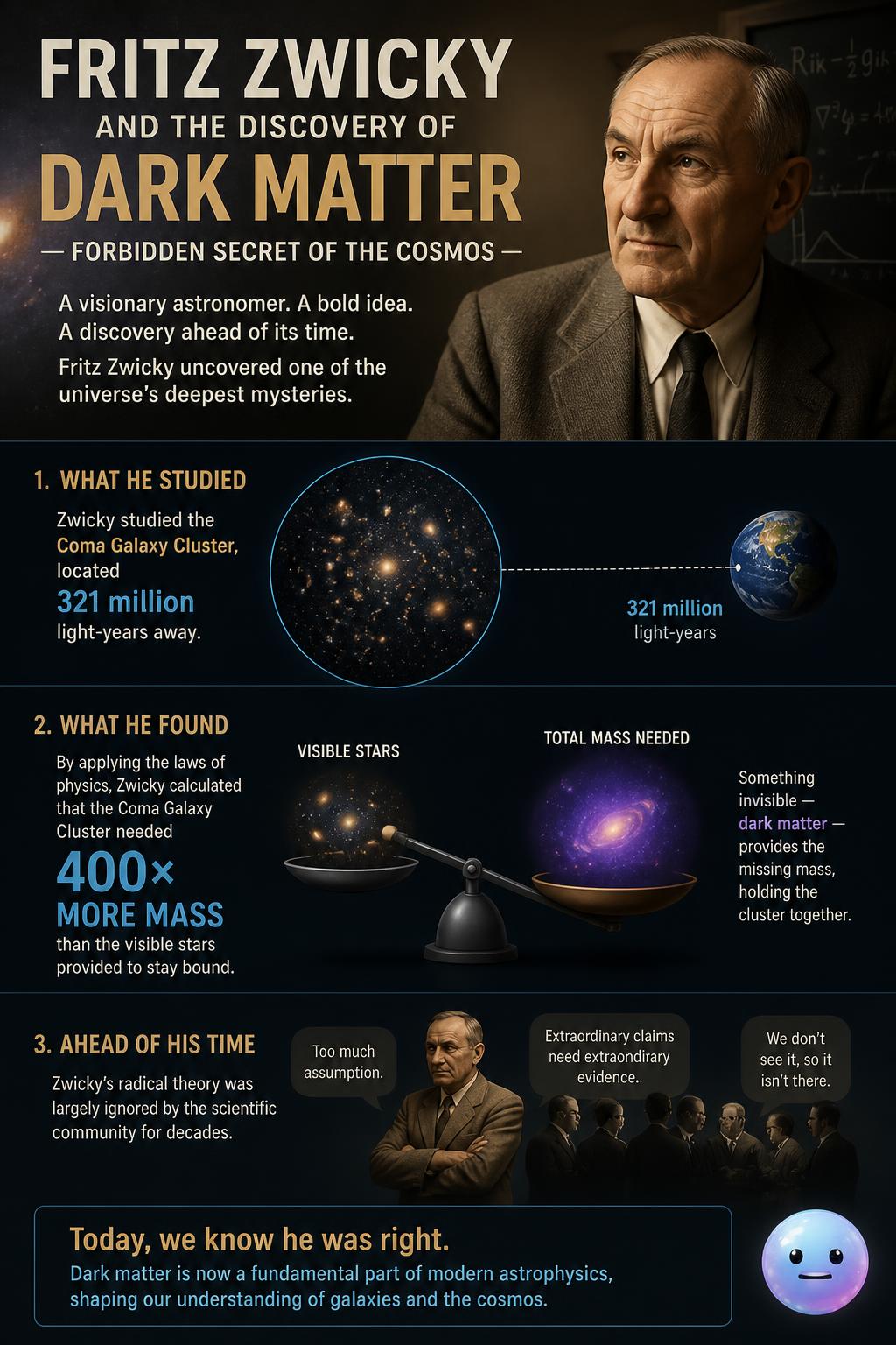 Fritz Zwicky and the discovery of dark matter