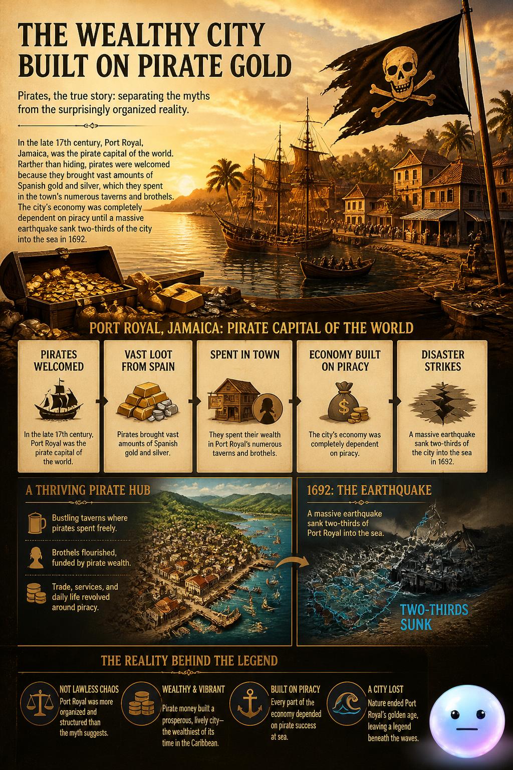 The wealthy city built on pirate gold