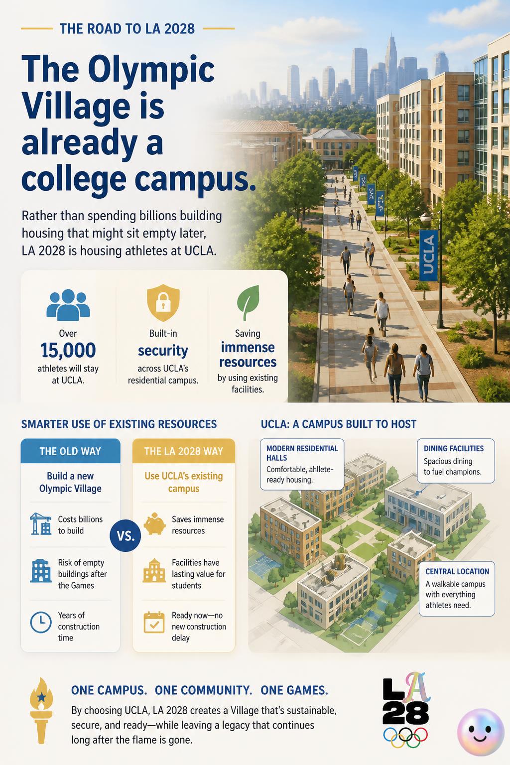 The Olympic Village is already a college campus
