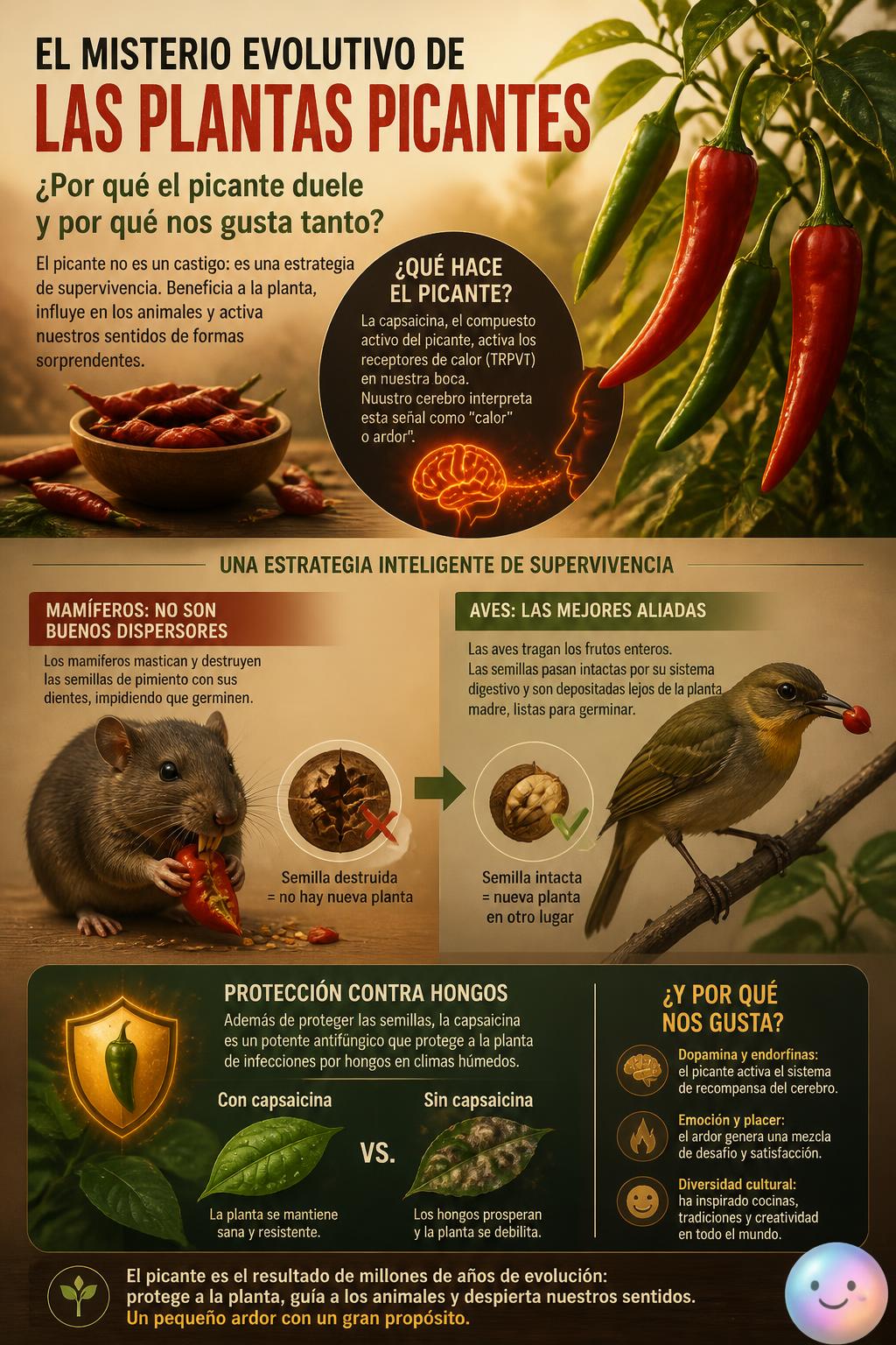 El misterio evolutivo de las plantas picantes