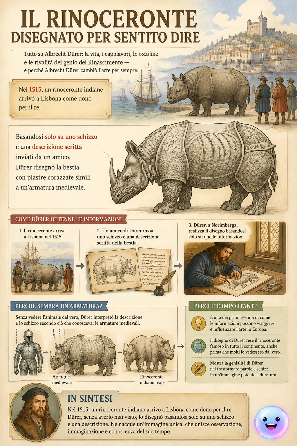 Il rinoceronte disegnato per sentito dire