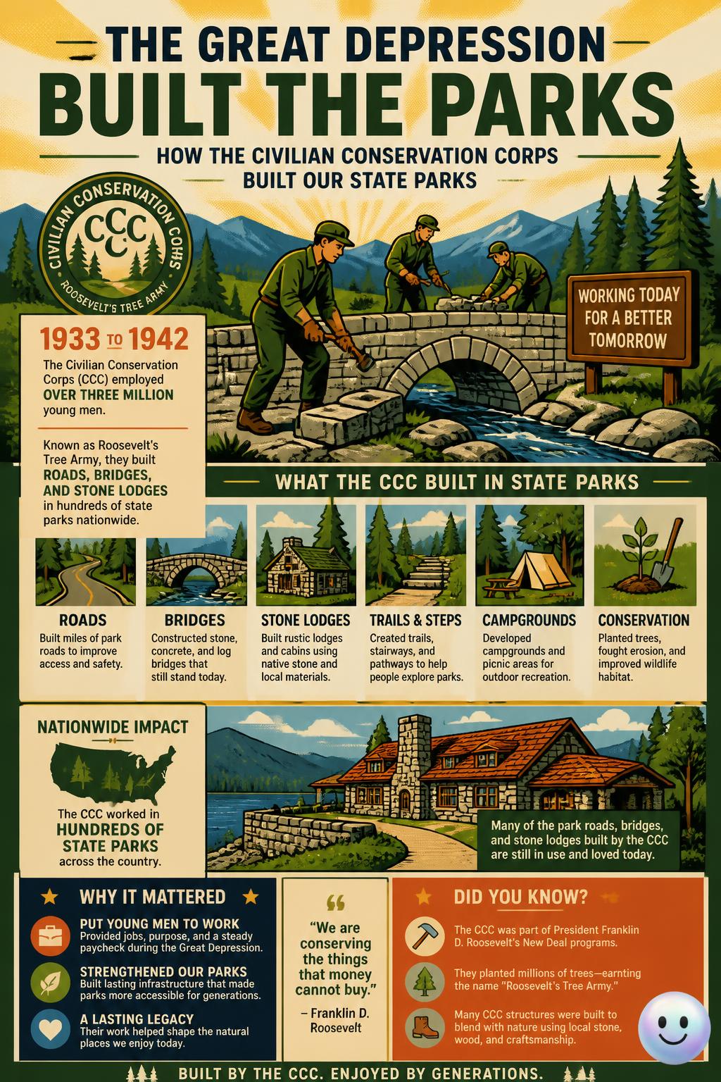 The great depression built the parks