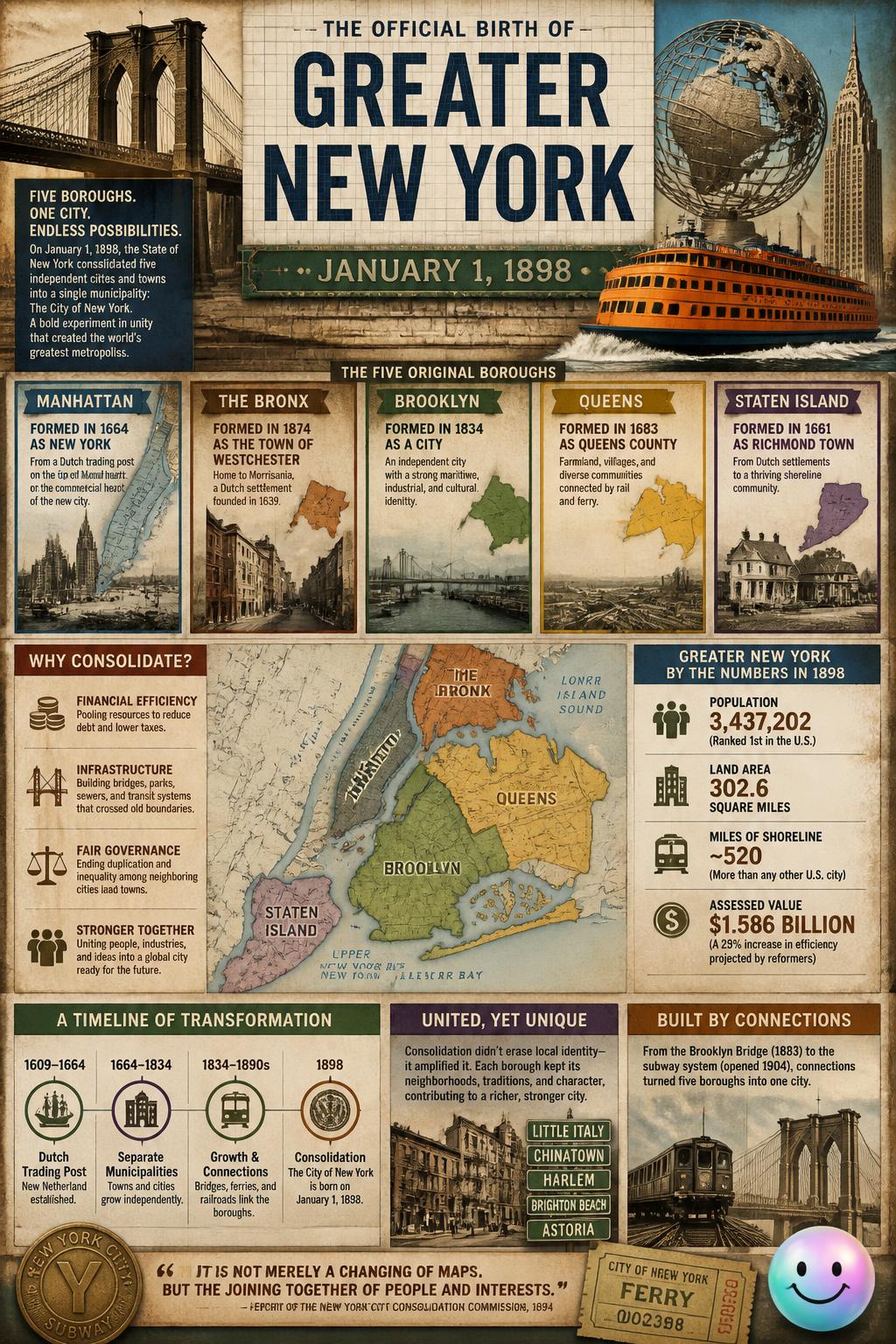 The official birth of Greater New York